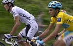 Andy Schleck pendant la 16me tape du Tour de France 2010